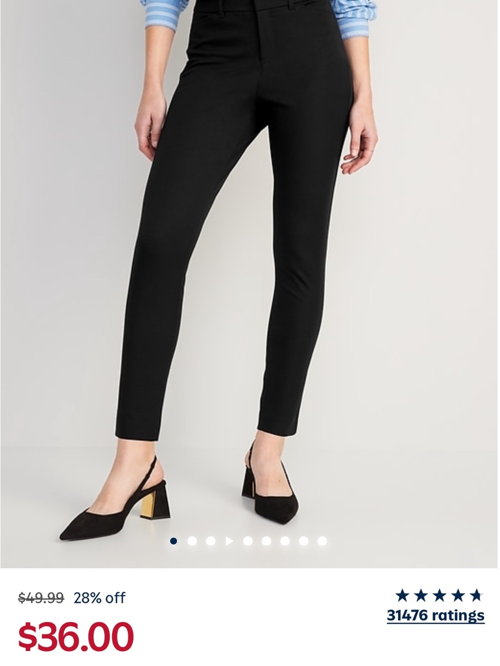 Old Navy Black Cropped Slim Ankle Pants